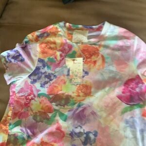 Johnnie Was floral mesh tee